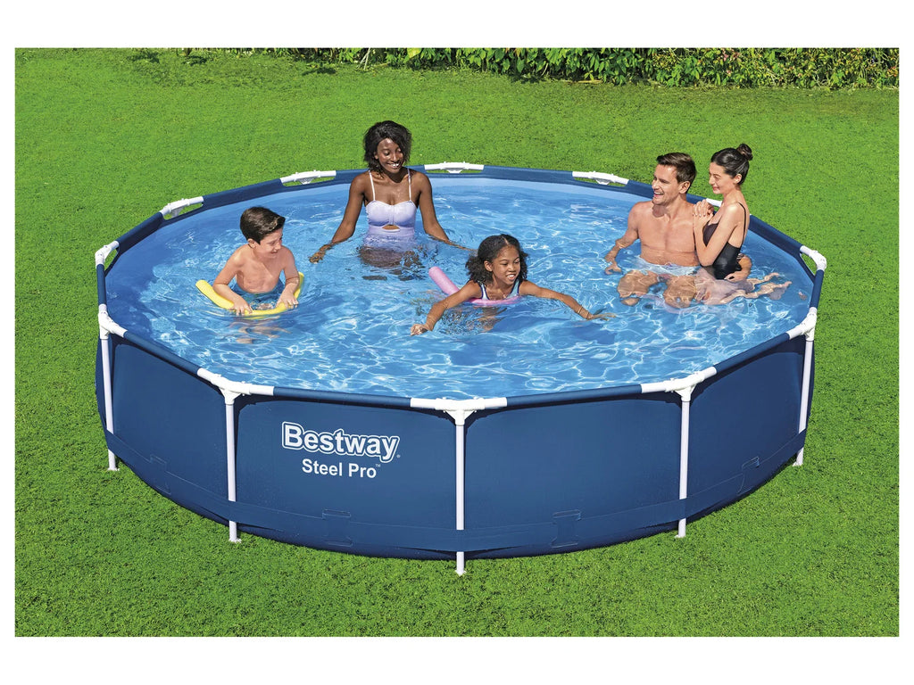 Bestway Kit de piscine complet Steel Pro Frame Pool-Set avec pompe de filtration  366 x 84 cm