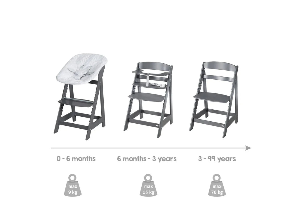 roba Chaise haute volutive Born Up Zick Zack 2 en 1