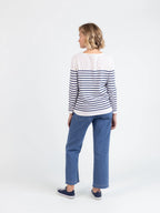 Marinière femme blanche en coton