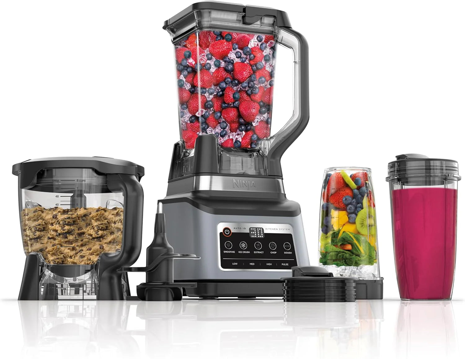 Ninja Professional Plus Blender | Max Power Smoothie Blender, Ice Cream Maker, Frozen Drink Mixer & Margarita Machine | 3 Auto IQ�?Presets, 1400 W, 72oz Total Crushing Pitcher | Dark Grey, BN701