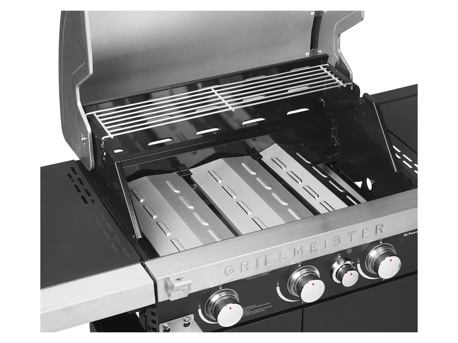 GRILLMEISTER Barbecue  gaz, 3 brleurs, 4 zones de cuisson