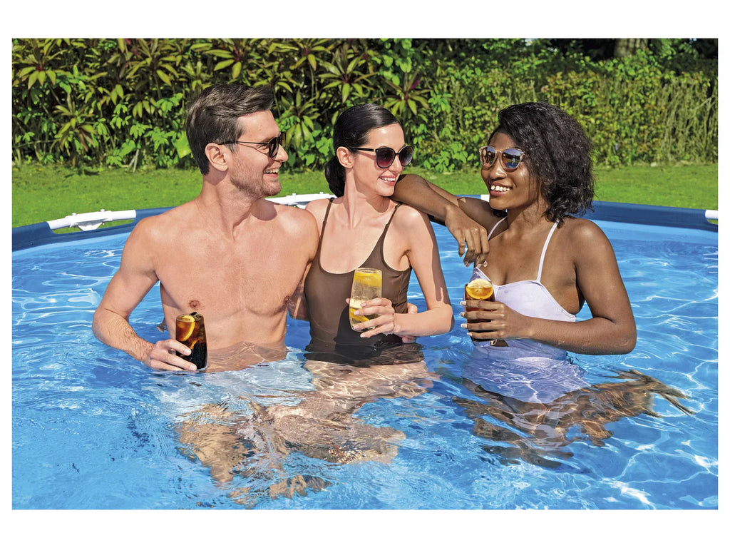 Bestway Kit de piscine complet Steel Pro Frame Pool-Set avec pompe de filtration  366 x 84 cm