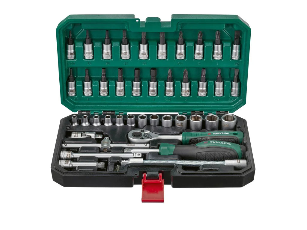 PARKSIDE Set de cliquet et accessoires, 46 pices