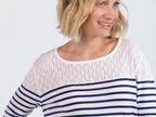 Marinière femme blanche en coton