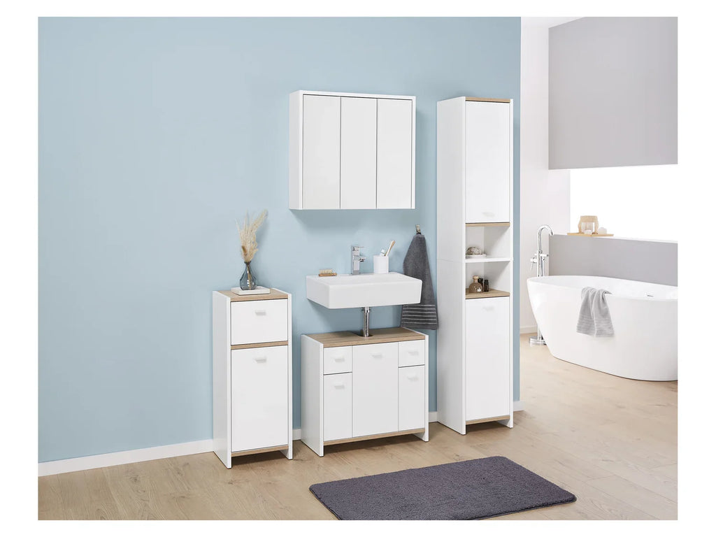 LIVARNO home Armoire de toilette miroir, 65 x 60 x 17 cm, blanc