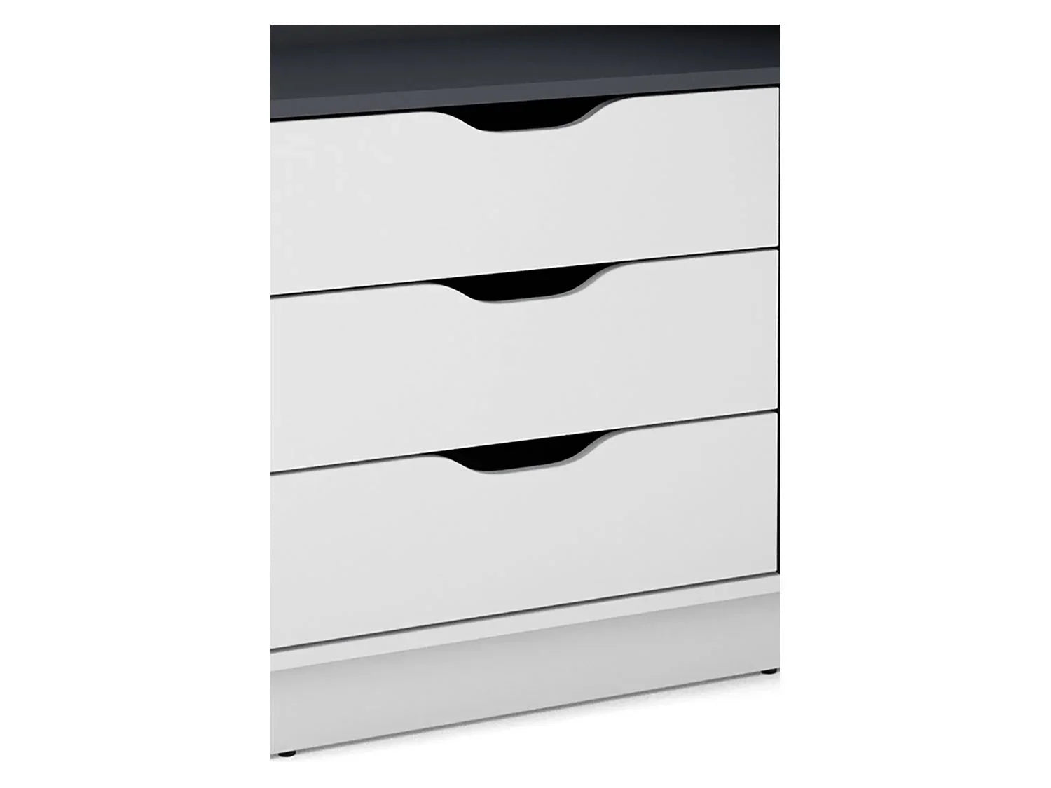 byLIVING Bureau d'angle Belfast avec compartiments, 129 x 105 x 83 cm