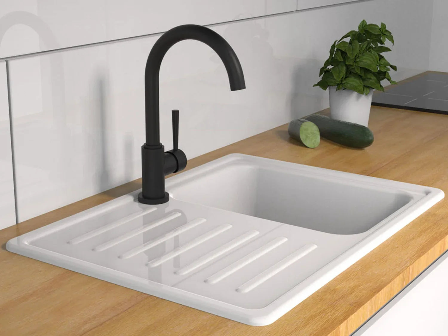 Schtte Mitigeur robinet de cuisine CORNWALL, avec bec courb