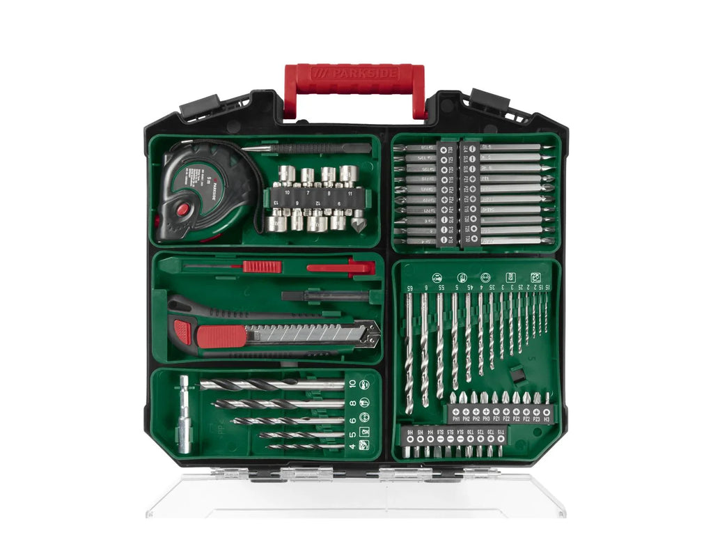 PARKSIDE Set perceuse-visseuse sans fil PBSA 12 E4 + batterie + chargeur + accessoires, 12 V