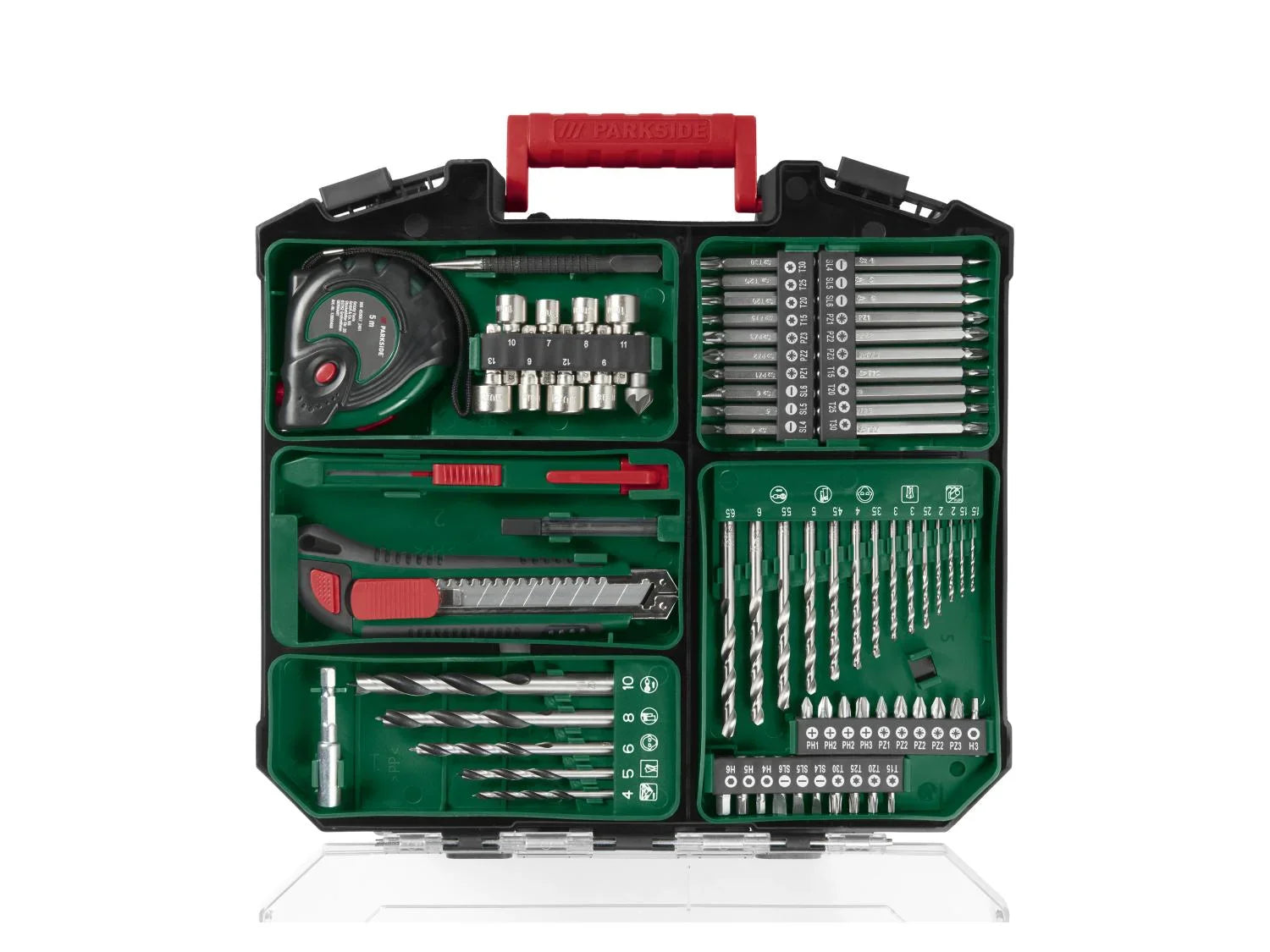 PARKSIDE Set perceuse-visseuse sans fil PBSA 12 E4 + batterie + chargeur + accessoires, 12 V