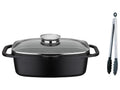 GSW Sauteuse universelle Gourmet Granit 33 x 21 cm avec pince  servir de 30 cm