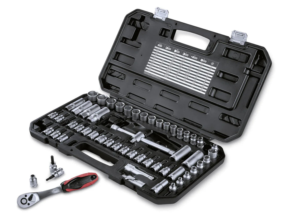 PARKSIDE Set de douilles et d'embouts 3/8 pouces, 65 pices