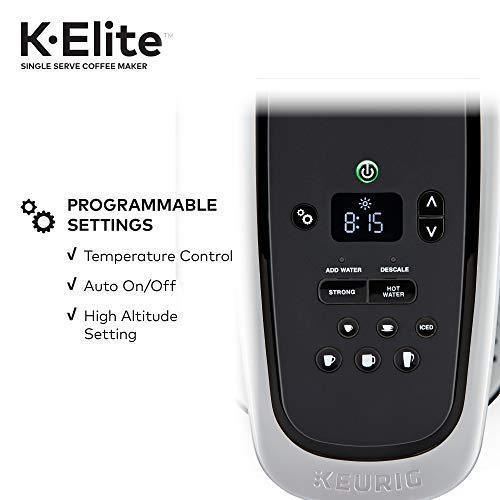 Keurig K Elite Coffee Maker, Single Serve K Cup Pod Coffee Brewer, With Iced Coffee Capability, Brushed Slate