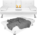 Best Choice Products Faux Leather Upholstered Modern Convertible Futon Adjustable Folding
