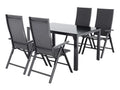 LIVARNO home Table de jardin + Lot de 4 fauteuils Houston