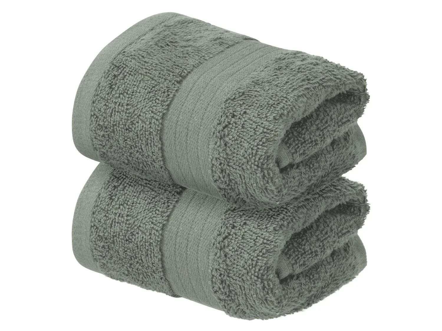 LIVARNO Lot de 2 serviettes invit en ponge, 30 x 50 cm