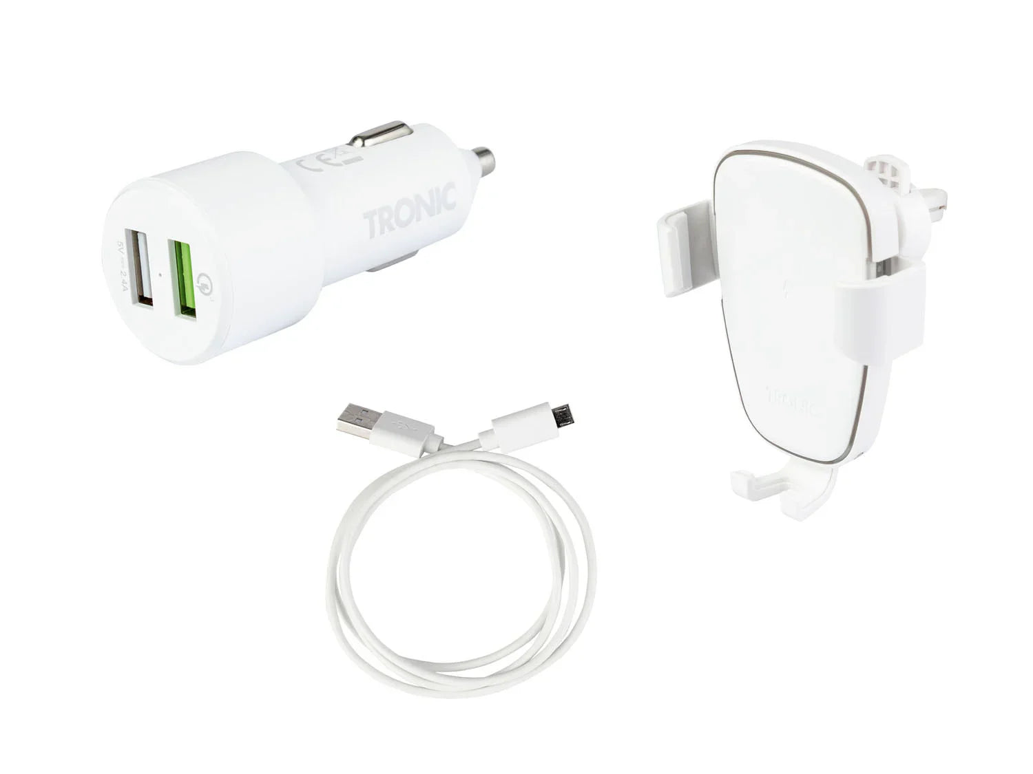 TRONIC Support Smartphone pour voiture avec chargeur Qi TKHQ 10 A1, 10 W