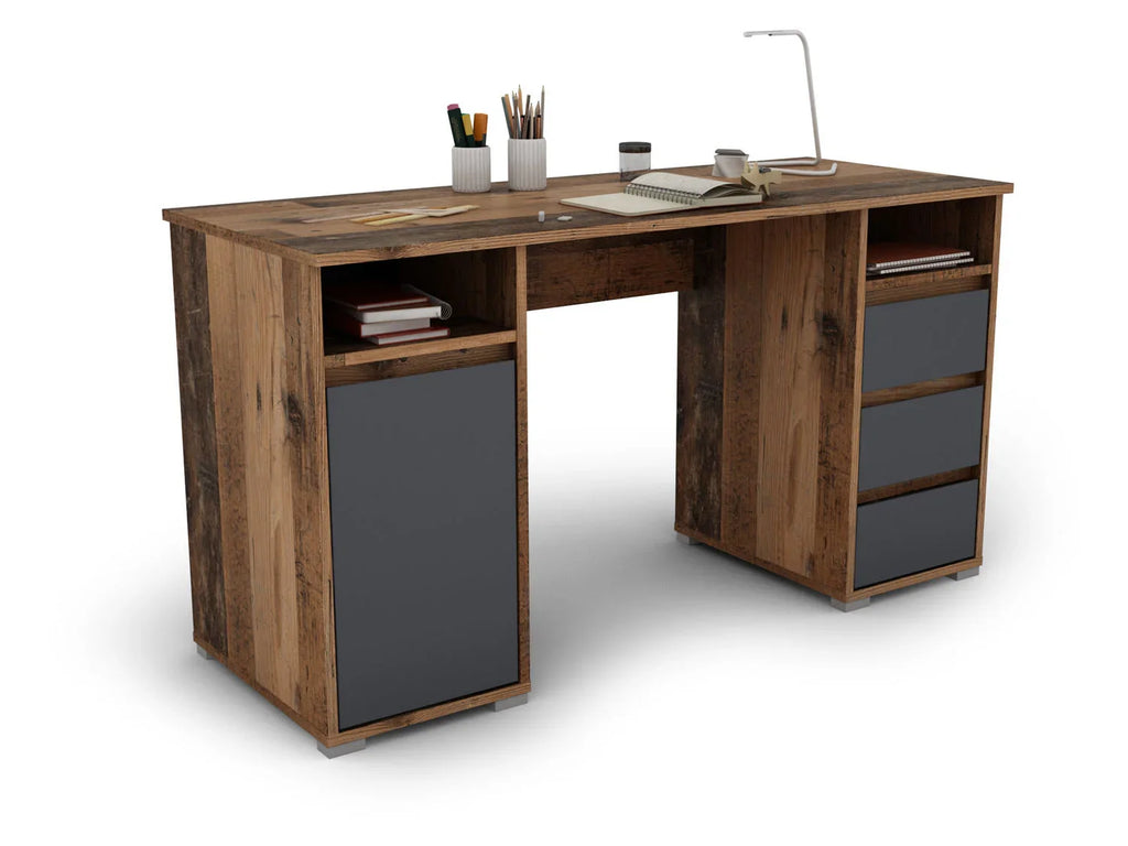 byLIVING Bureau Lobo, avec rangements, 138 x 75 x 55 cm
