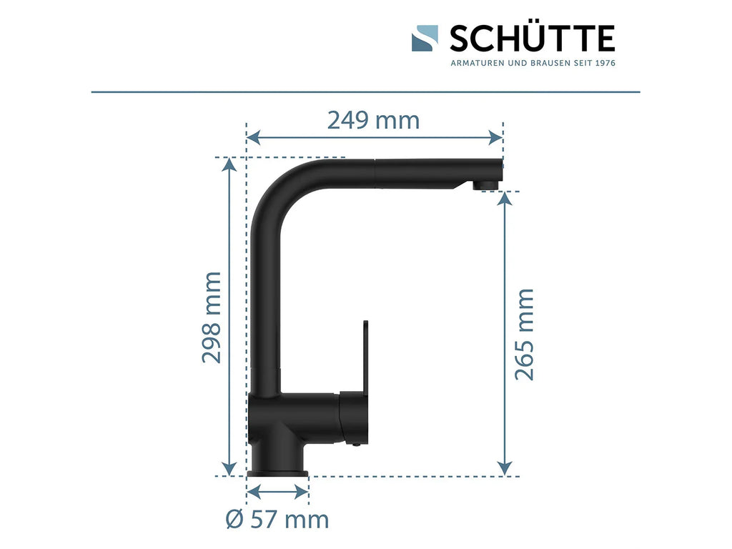 Schtte Mitigeur robinet de cuisine LONDON, avec bec extensible