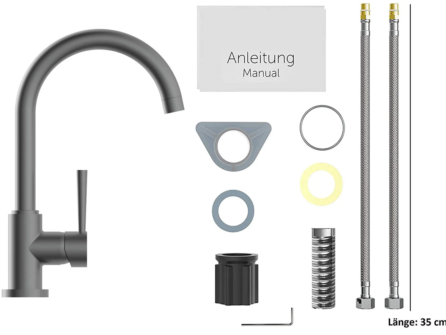 Schtte Mitigeur robinet de cuisine CORNWALL, avec bec courb