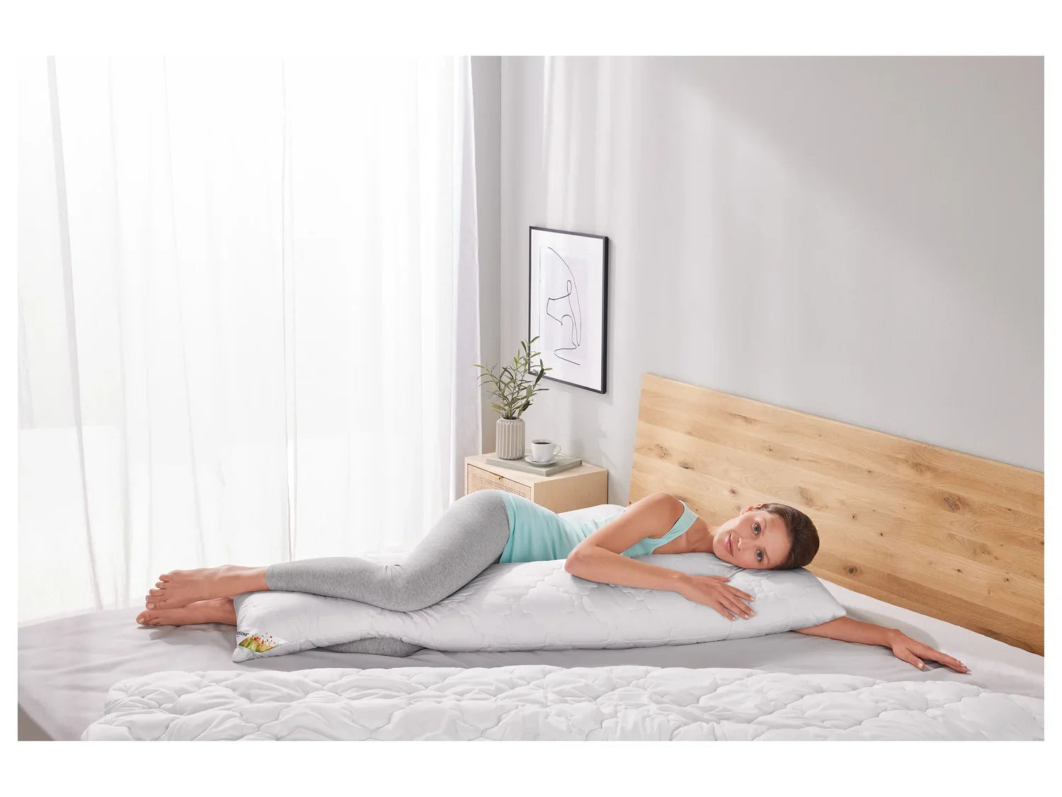 LIVARNO home Oreiller pour dormeur latral Polygiene, 40 x 145 cm