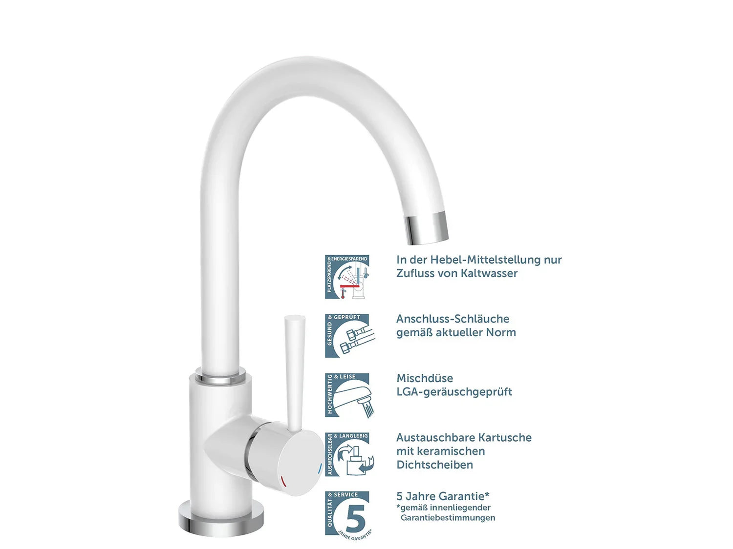Schtte Mitigeur robinet de cuisine CORNWALL, avec bec courb