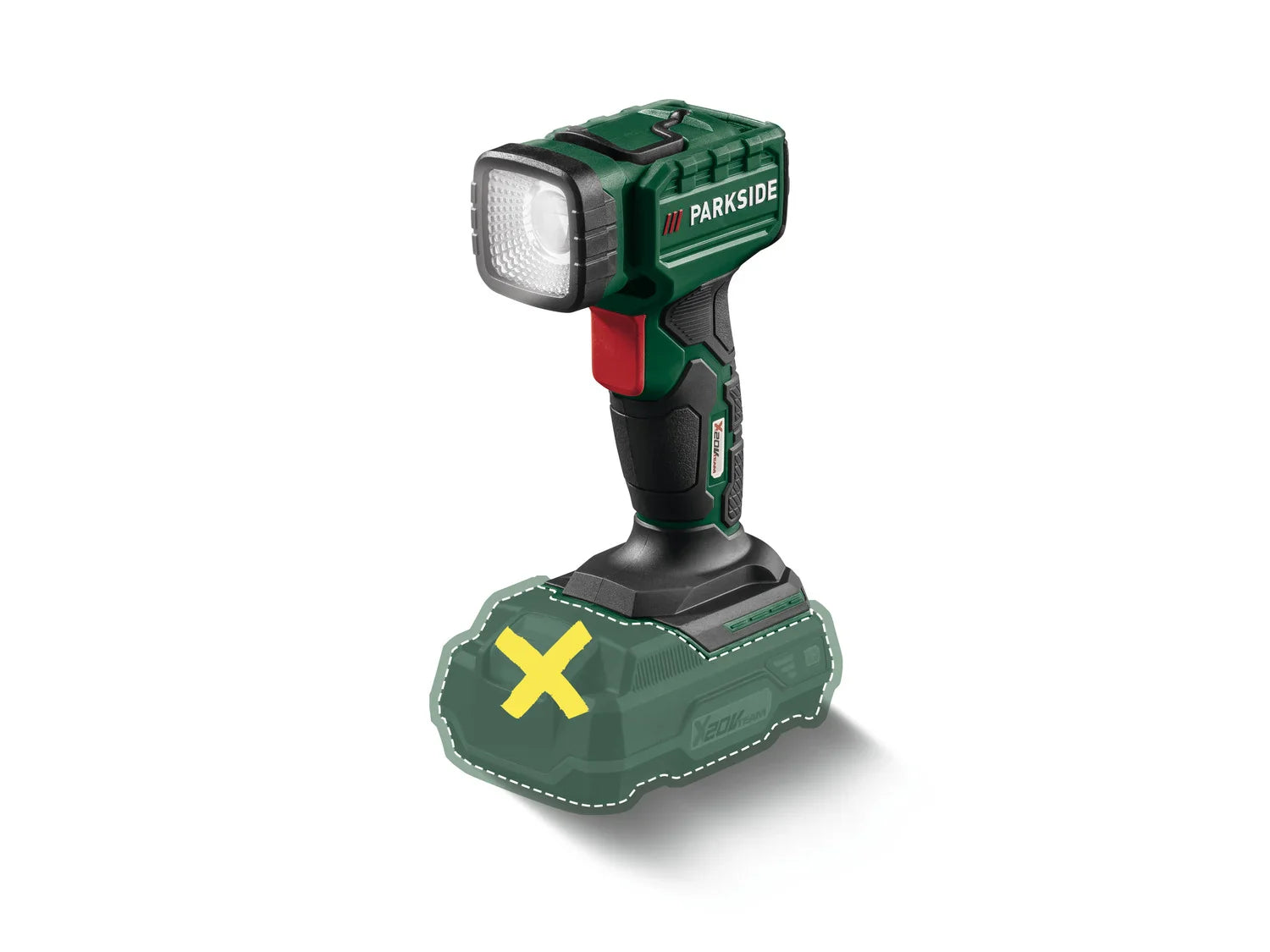 PARKSIDE Lampe torche LED sans fil PLHLA 20-Li A1, 280 lm, 20 V