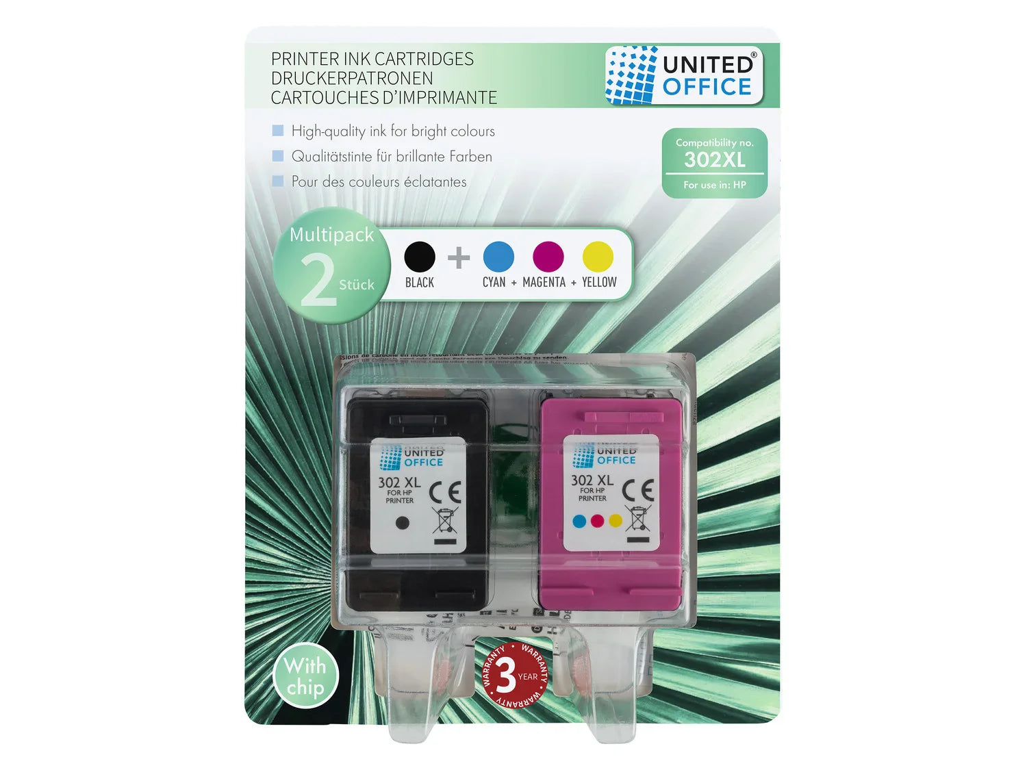 UNITED OFFICE Cartouches d'impression, Multipack, HP