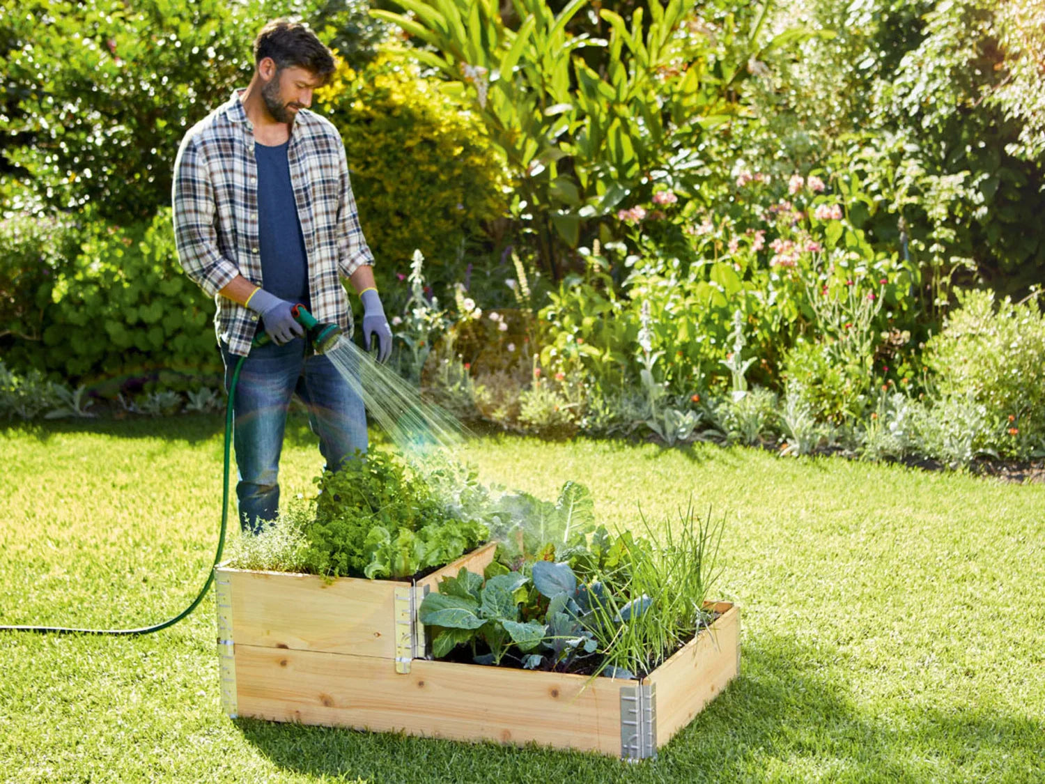 PARKSIDE Carr potager, empilable, 120 x 20 x 80 cm