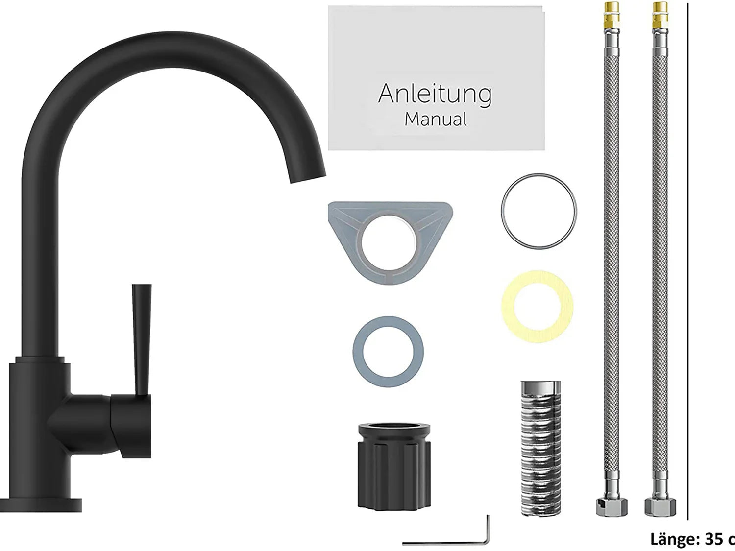 Schtte Mitigeur robinet de cuisine CORNWALL, avec bec courb