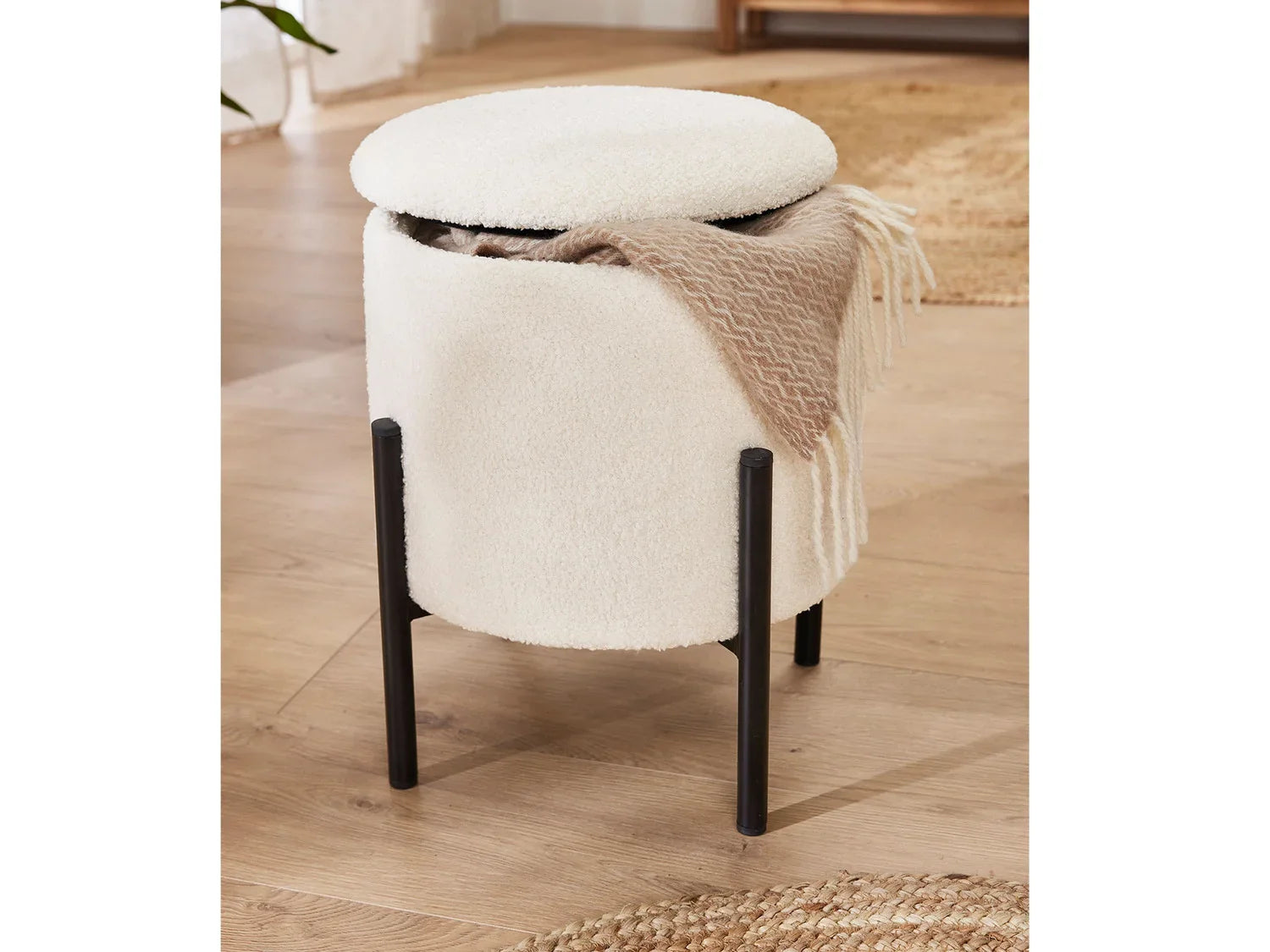 LIVARNO home Tabouret avec compartiment de rangement,  35 cm