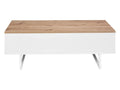 LIVARNO home Table basse Madrid, 110 x 37,5 x 58 cm, imitation chne/blanc