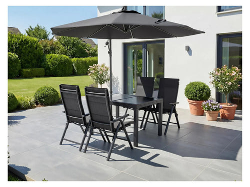 LIVARNO home Table de jardin Houston + Lot de 4 fauteuils Toronto