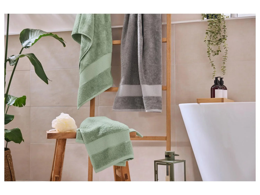 LIVARNO Lot de 2 serviettes de toilette Premium, 50 x 100 cm