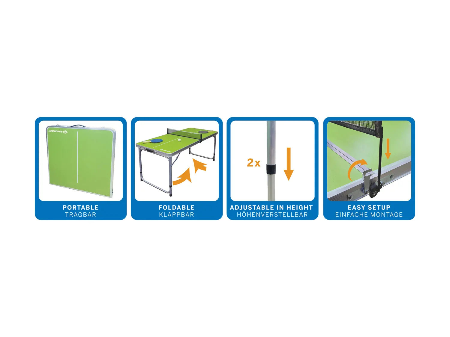 Schildkrt Table de ping-pong portable Midi