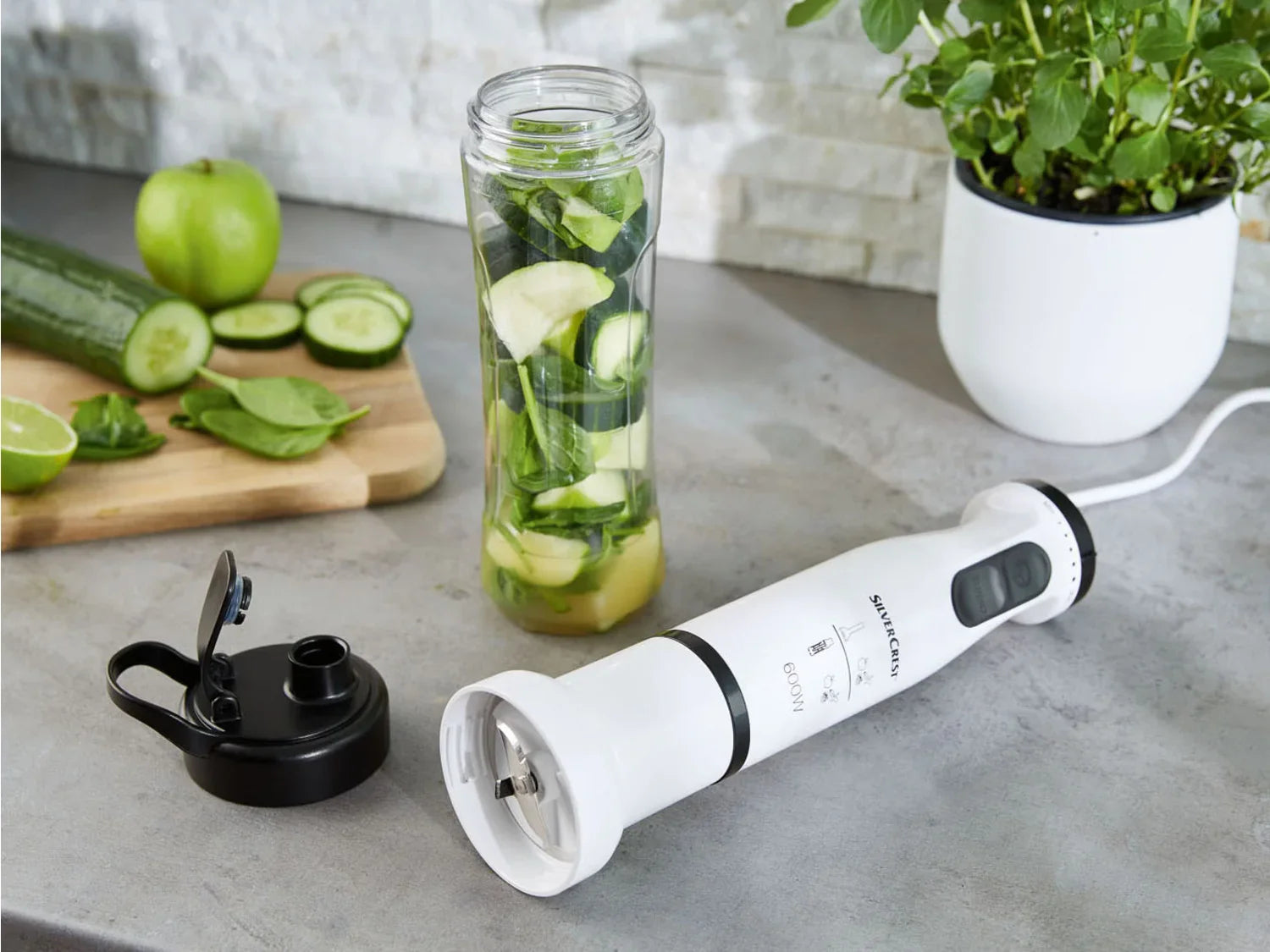 SILVERCREST KITCHEN TOOLS Mixeur plongeant avec appareil  smoothies SSMS 600 A1, 600 W