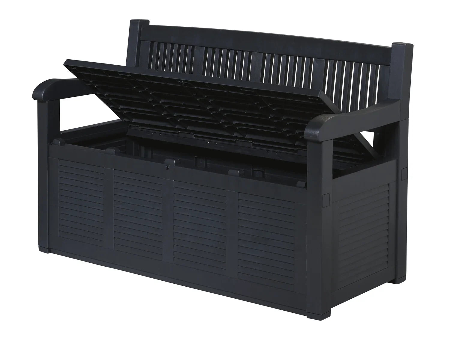 LIVARNO home Banc de jardin avec coffre de rangement, 280 L, en plastique