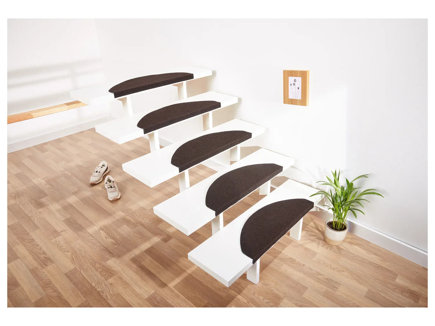 LIVARNO home Set de 15 tapis de marches d'escalier