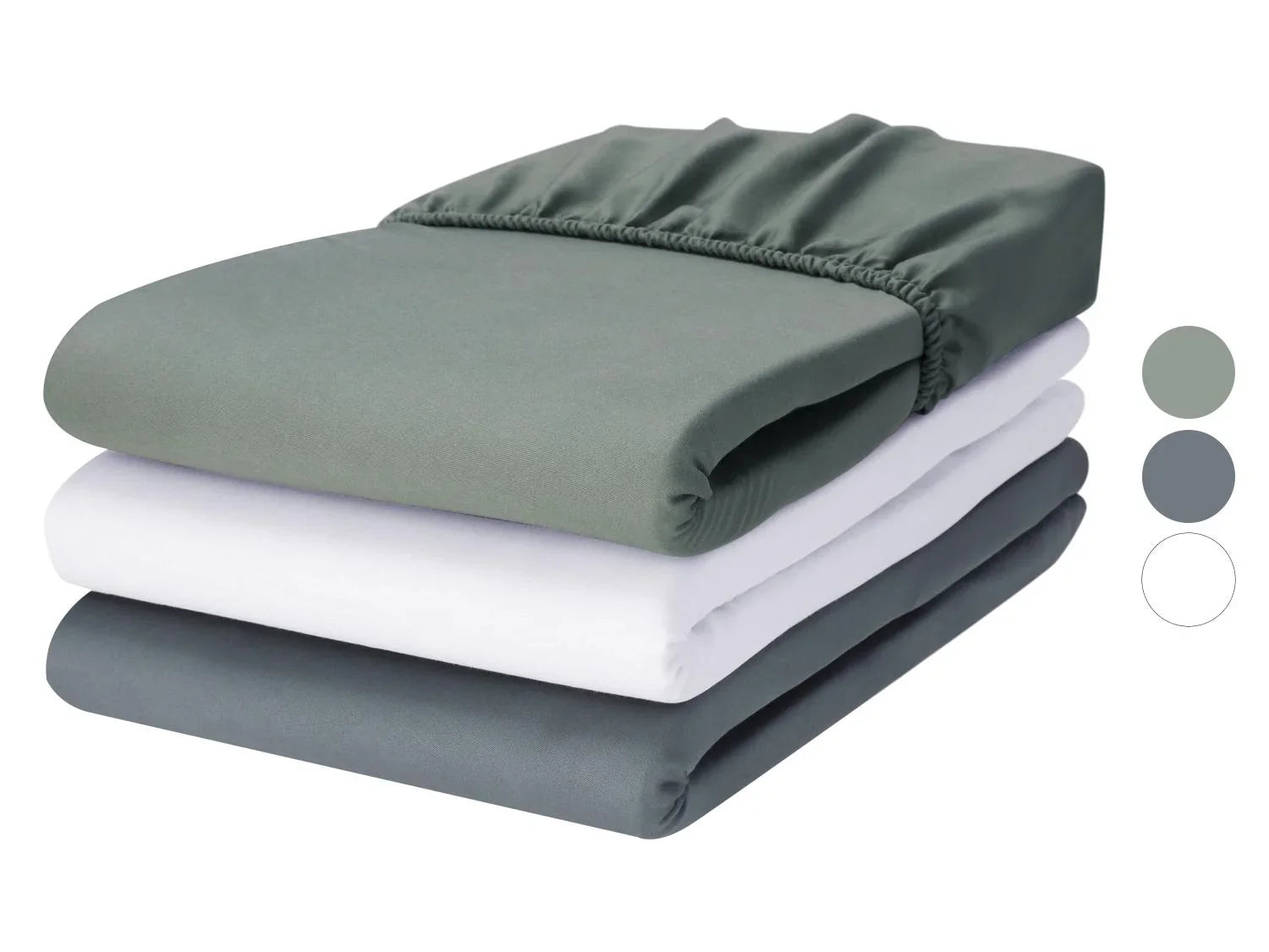 LIVARNO Drap-housse en satin, 180-200 x 200 cm