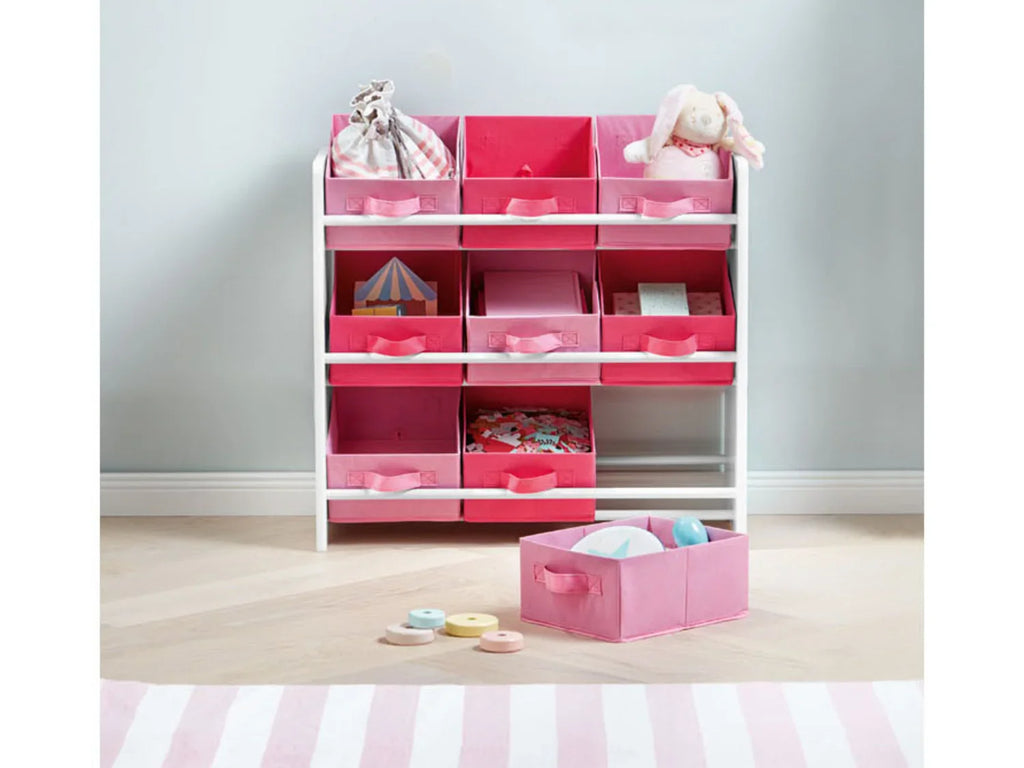 LIVARNO home Meuble de rangement pour enfants, avec 9 botes textiles