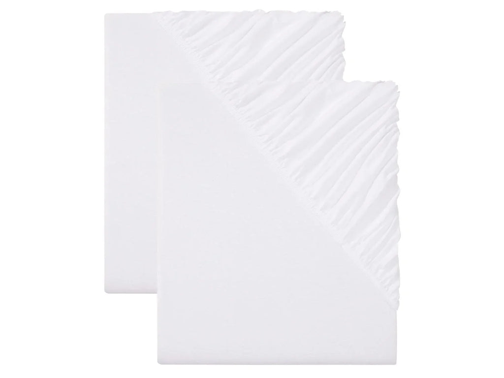 LIVARNO home Lot de 2 draps-housses en jersey 180-200 x 200 cm