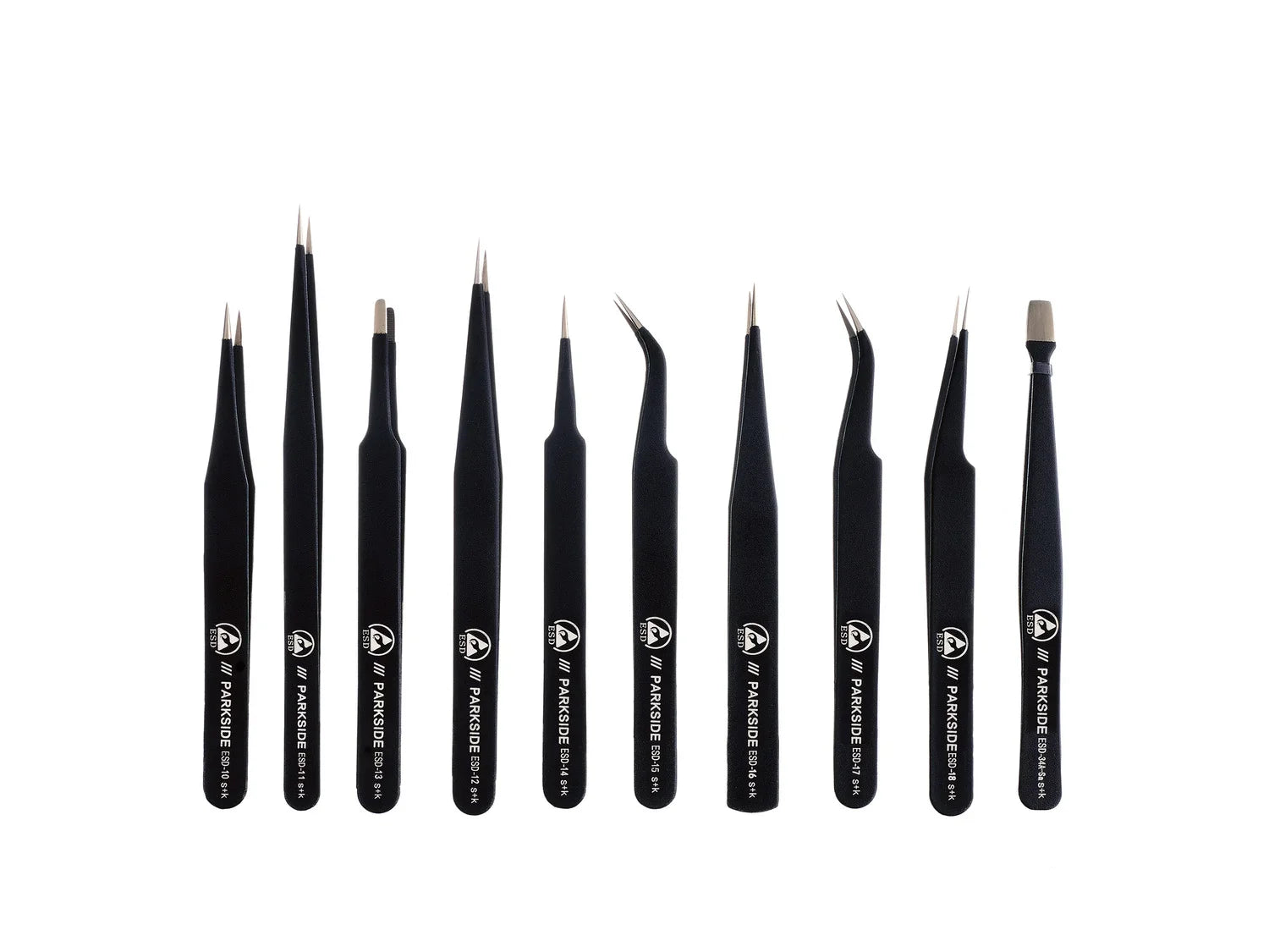 PARKSIDE Set de 10 pincettes antistatiques