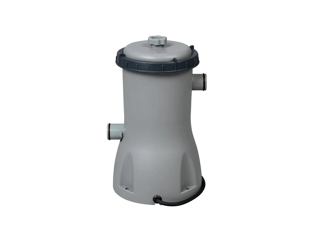 Bestway Kit de piscine complet Steel Pro MAX Frame Pool, avec pompe de filtration,  457 x 122 cm, gris clair, ronde