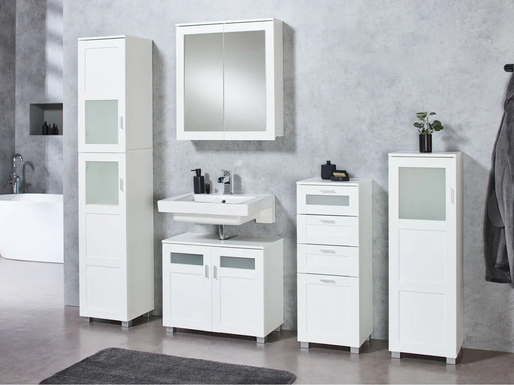 LIVARNO home Armoire de toilette miroir Basel, 68,5 x 76,1 x 17 cm, blanche