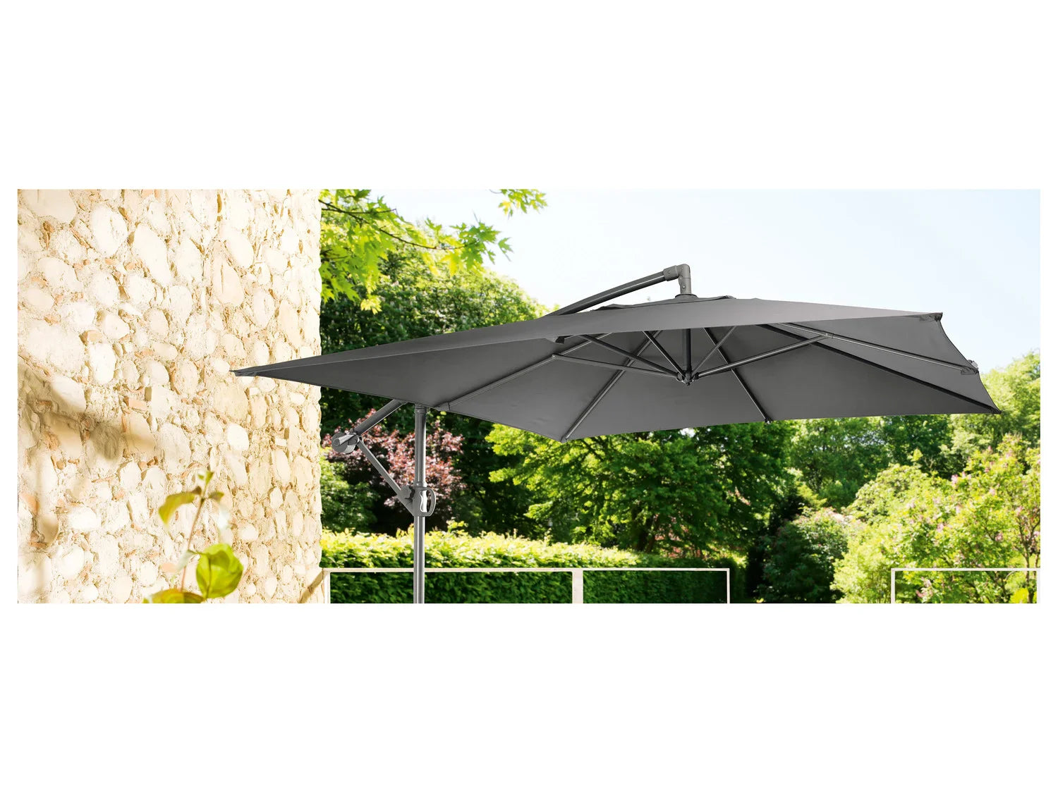 LIVARNO home Parasol dport carr 2,5 x 2,5 m, anthracite