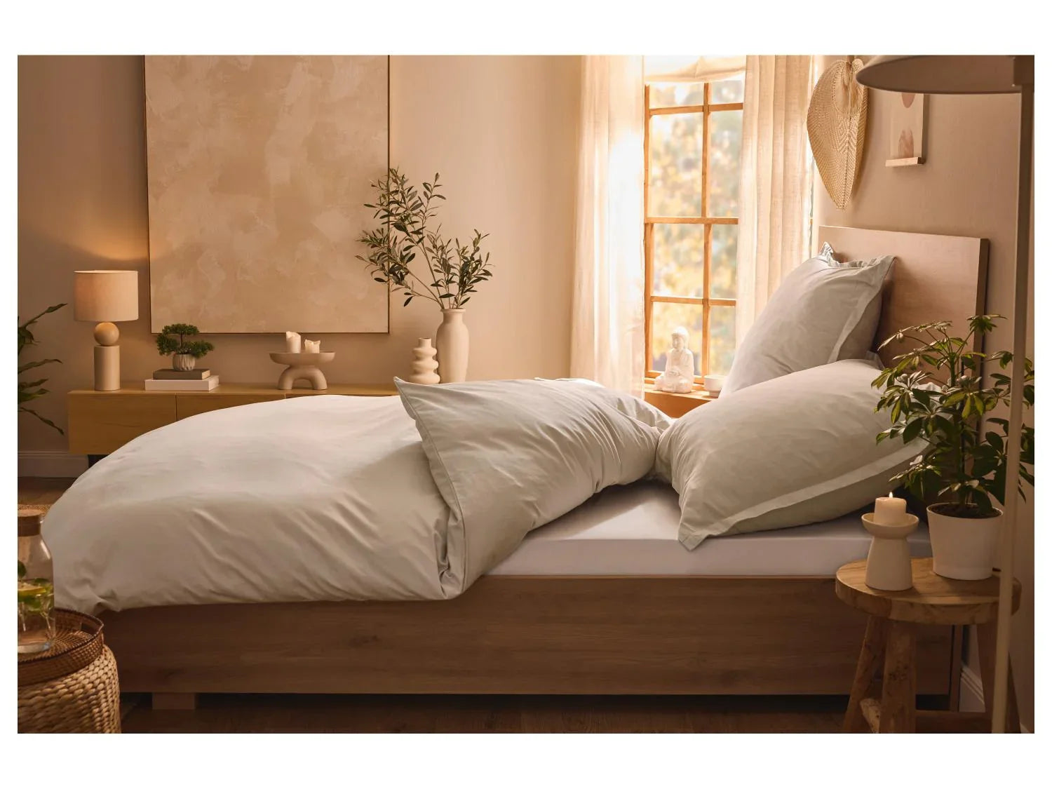 LIVARNO home Parure de lit en satin de lyocell, 140 x 200 cm