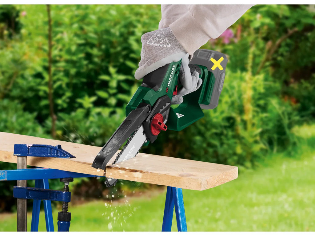 PARKSIDE Mini-trononneuse  bois sans fil PAGHS C3, 20 V