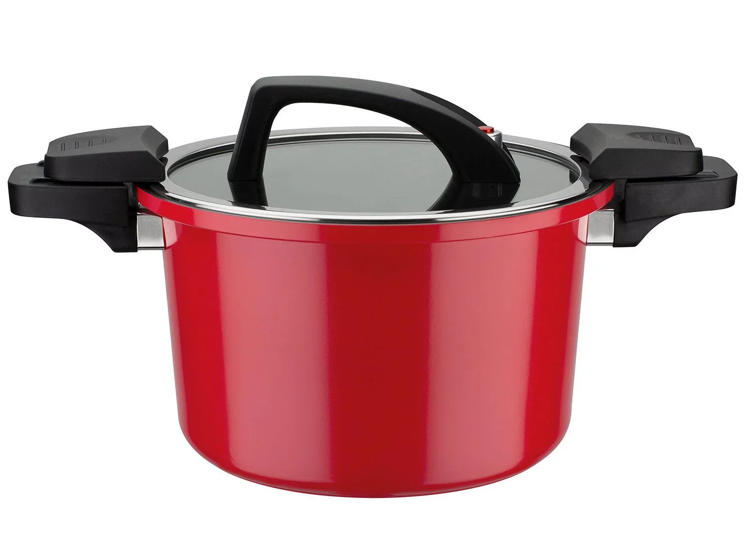 Casserole basse consommation GSW, couvercle en verre avec soupape  vapeur, en aluminium, revtement anti-adhsif