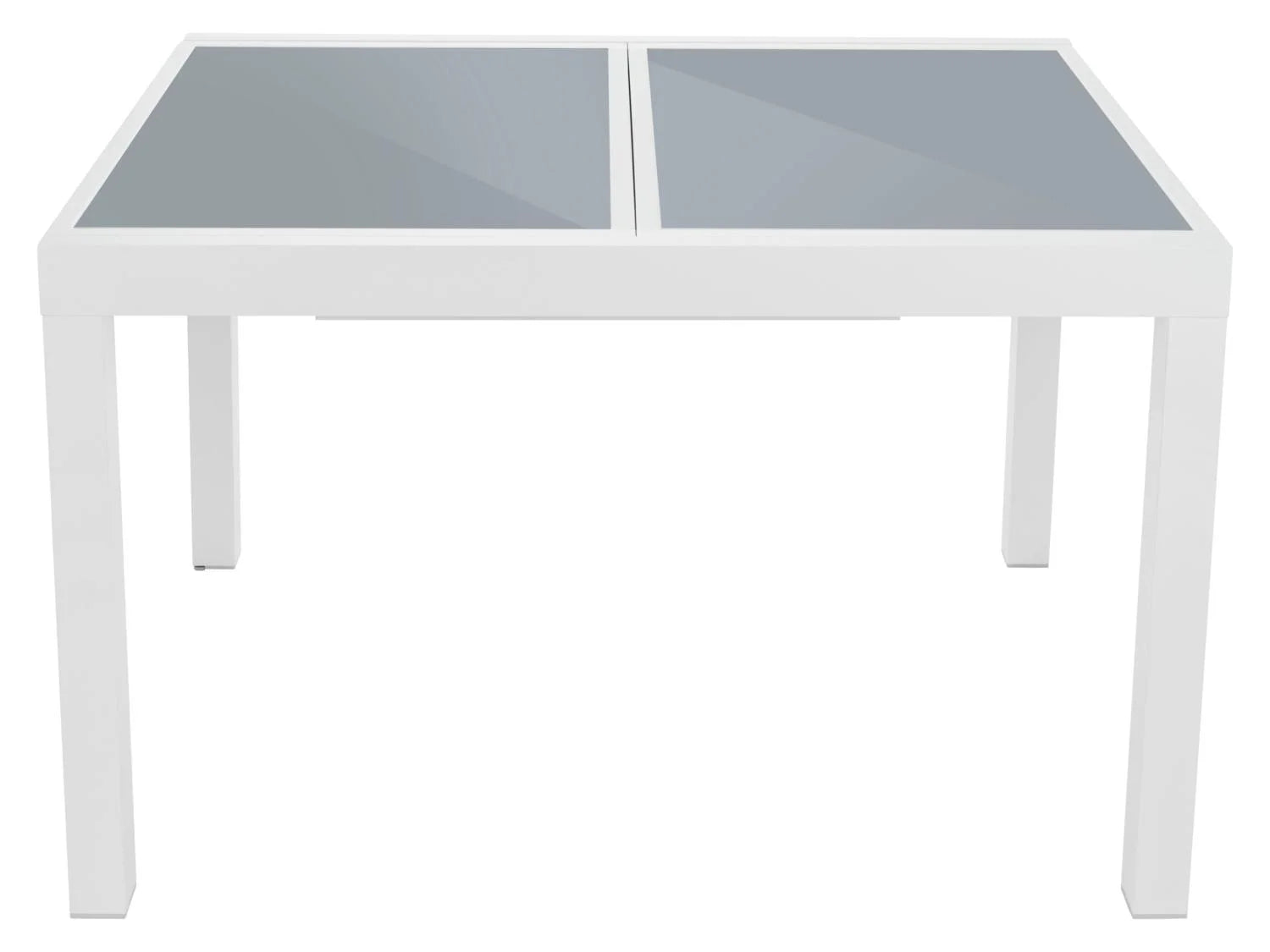 LIVARNO home Table de jardin extensible en aluminium Houston, blanc/gris clair
