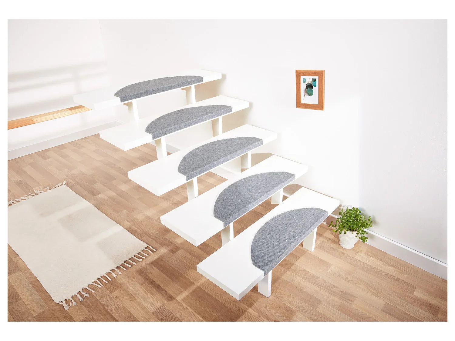 LIVARNO home Set de 15 tapis de marches d'escalier