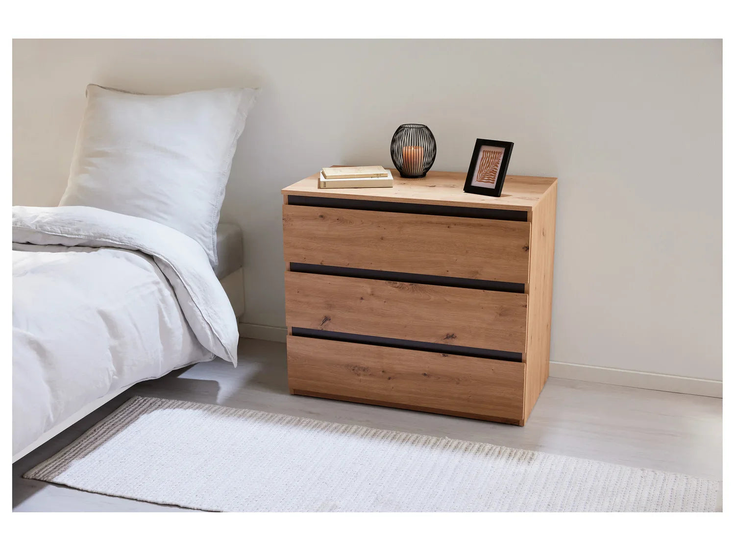 LIVARNO home Commode Genve, 85 x 75,5 x 48 cm, imitation chne